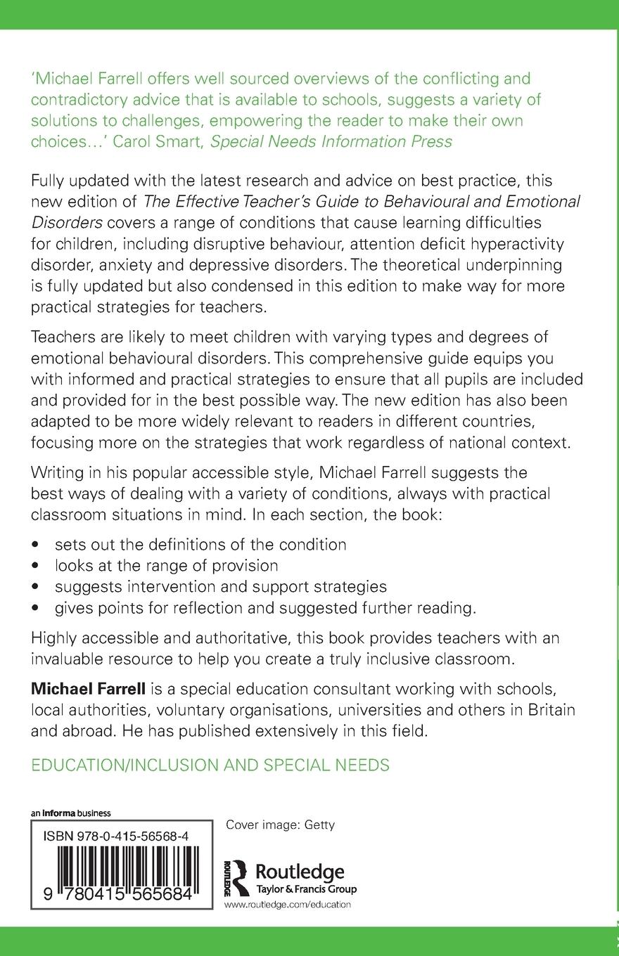 Rückseitencover The Effective Teacher's Guide to Behavioural and Emotional Disorders
