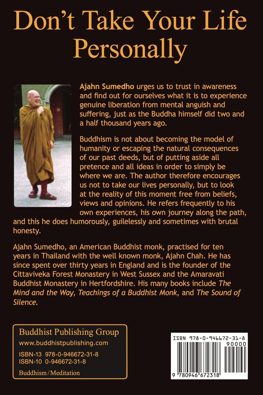 Rückseitencover Don't Take Your Life Personally