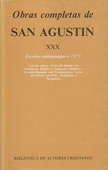 Vorderes Coverbild Escritos antimaniqueos, 1