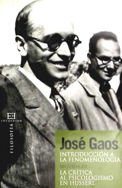 Vorderes Coverbild Introducción a la fenomenología ; seguida de La crítica al psicologismo en Husserl