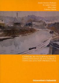 Vorderes Coverbild Comerio internacional : especificidad de factores y especialización productiva