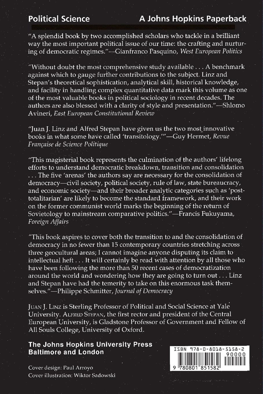 Rückseitencover Problems of Democratic Transition and Consolidation