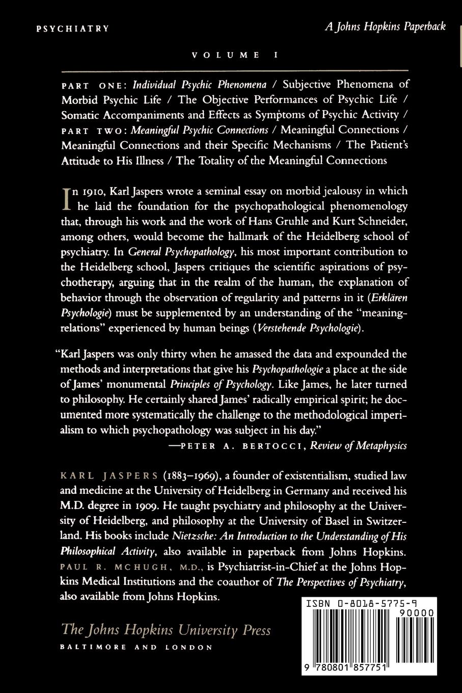 Rückseitencover General Psychopathology