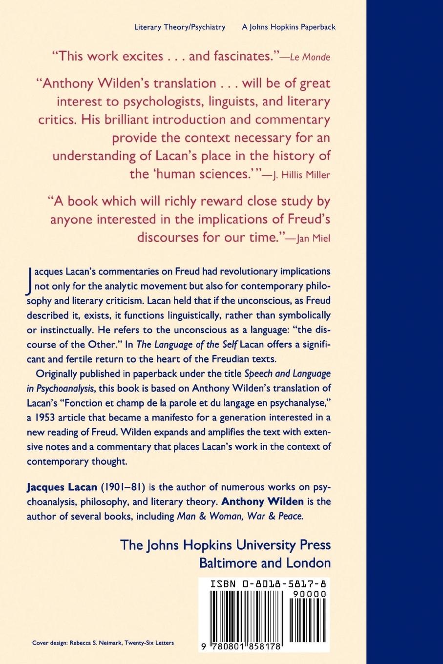 Rückseitencover The Language of the Self