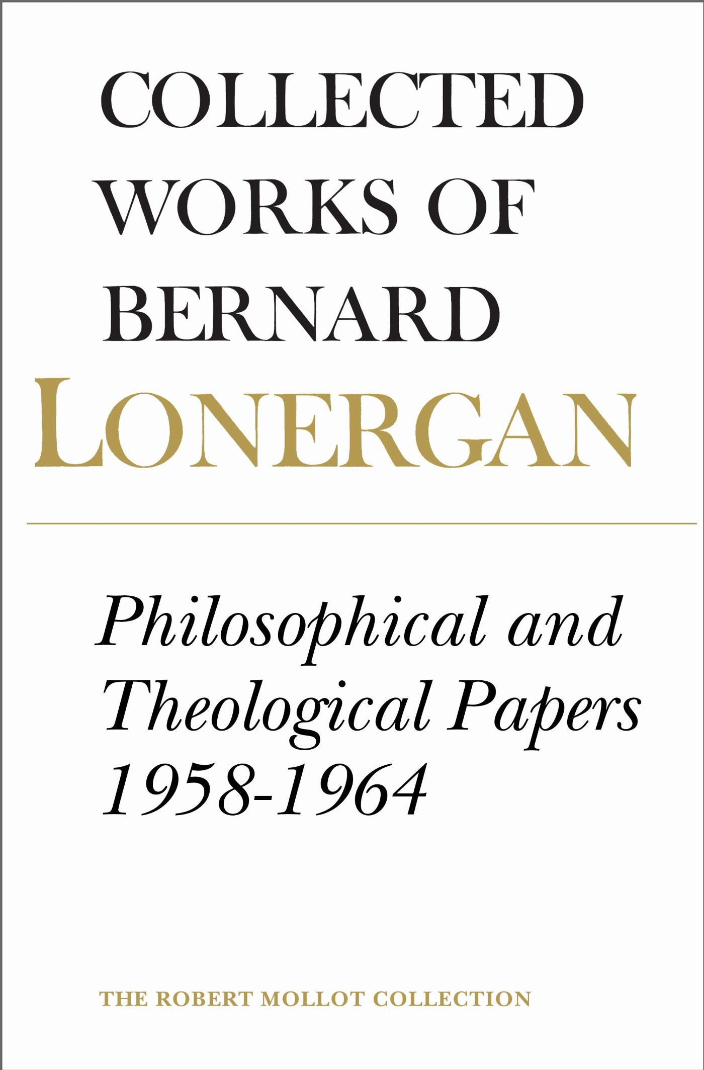 Vorderes Coverbild Philosophical and Theological Papers, 1958-1964