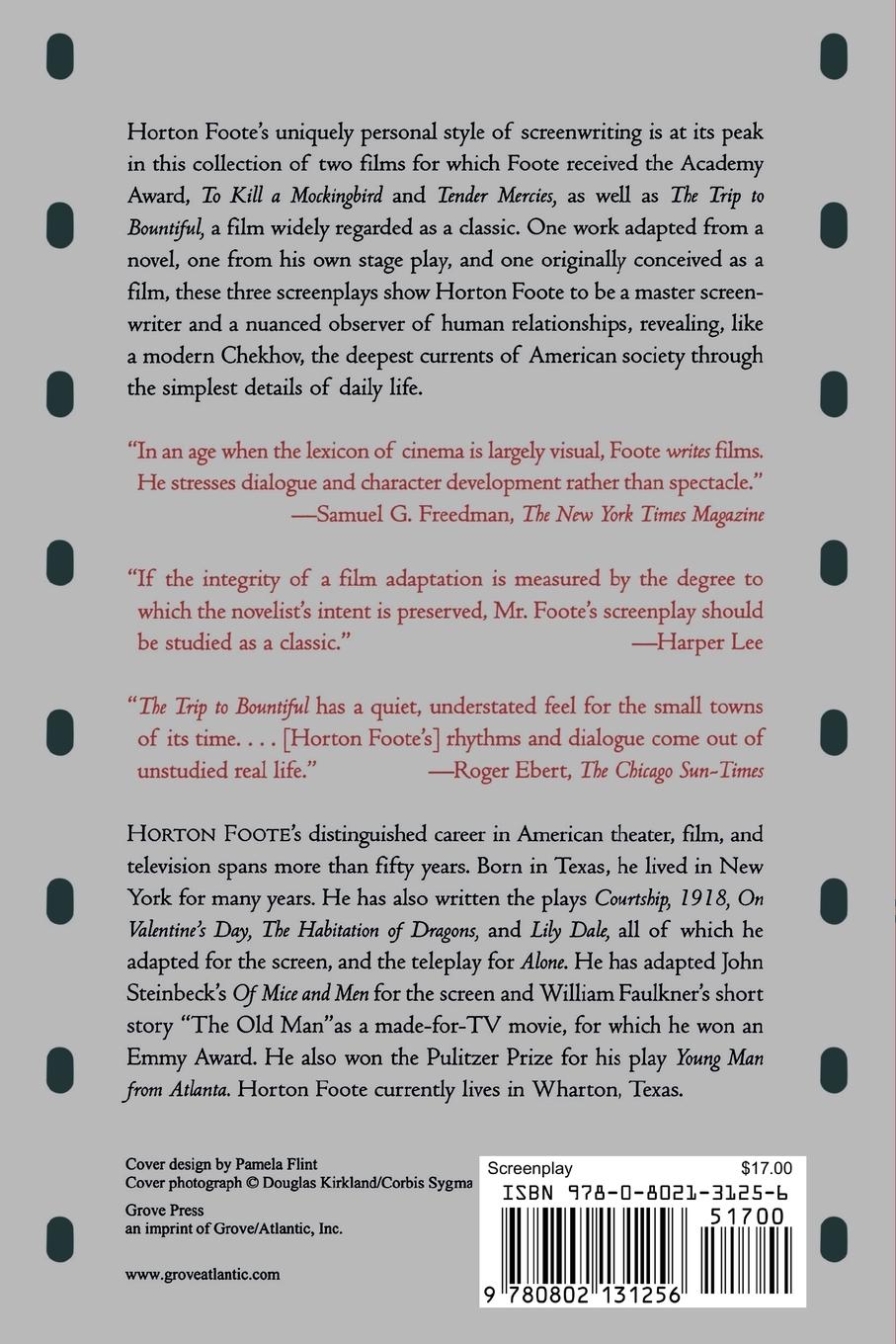 Rückseitencover Three Screenplays