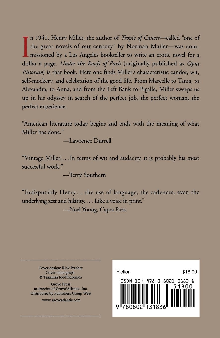 Rückseitencover Under the Roofs of Paris