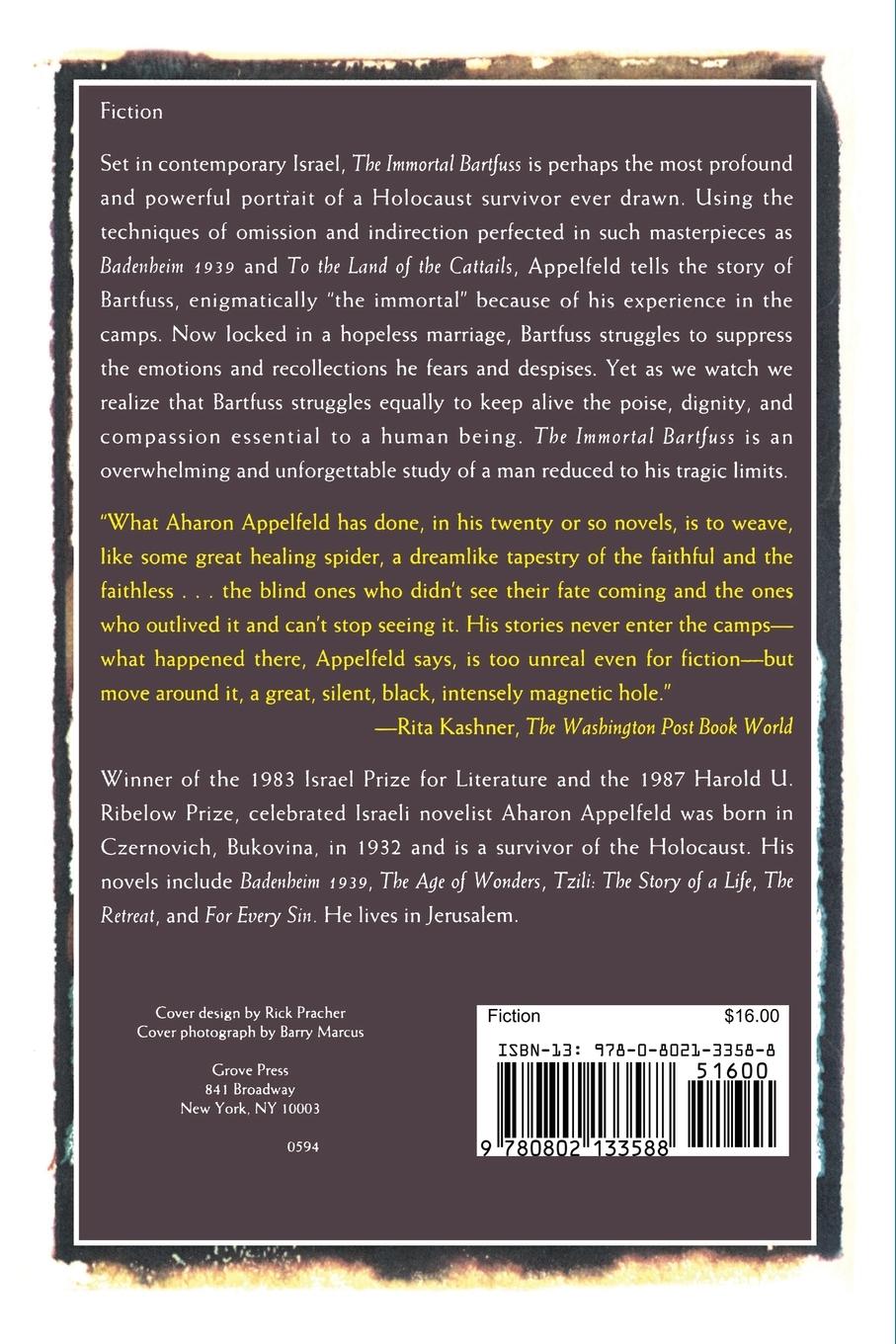 Rückseitencover The Immortal Bartfuss