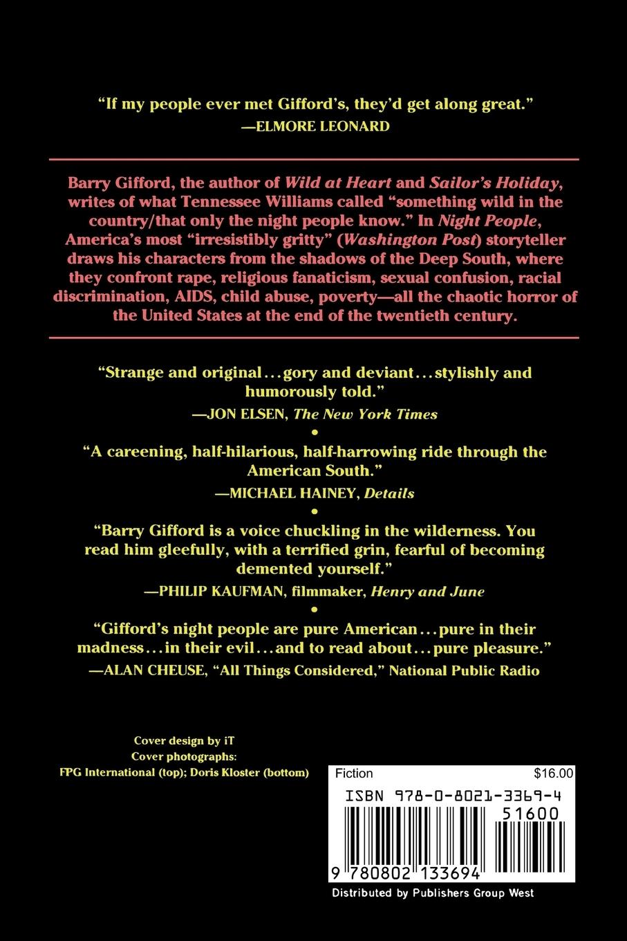 Rückseitencover Night People