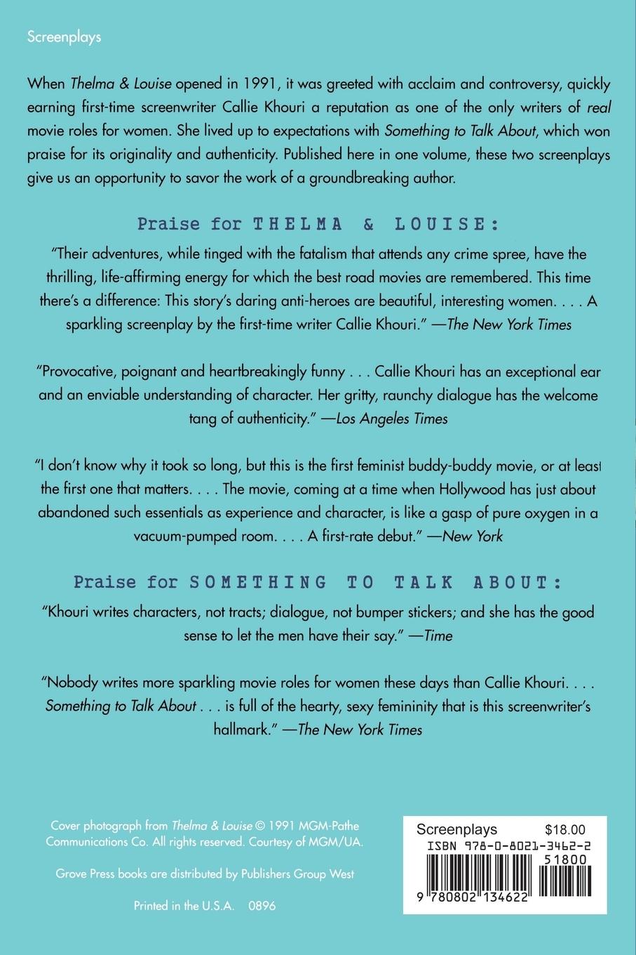 Rückseitencover Thelma and Louise/Something to Talk about