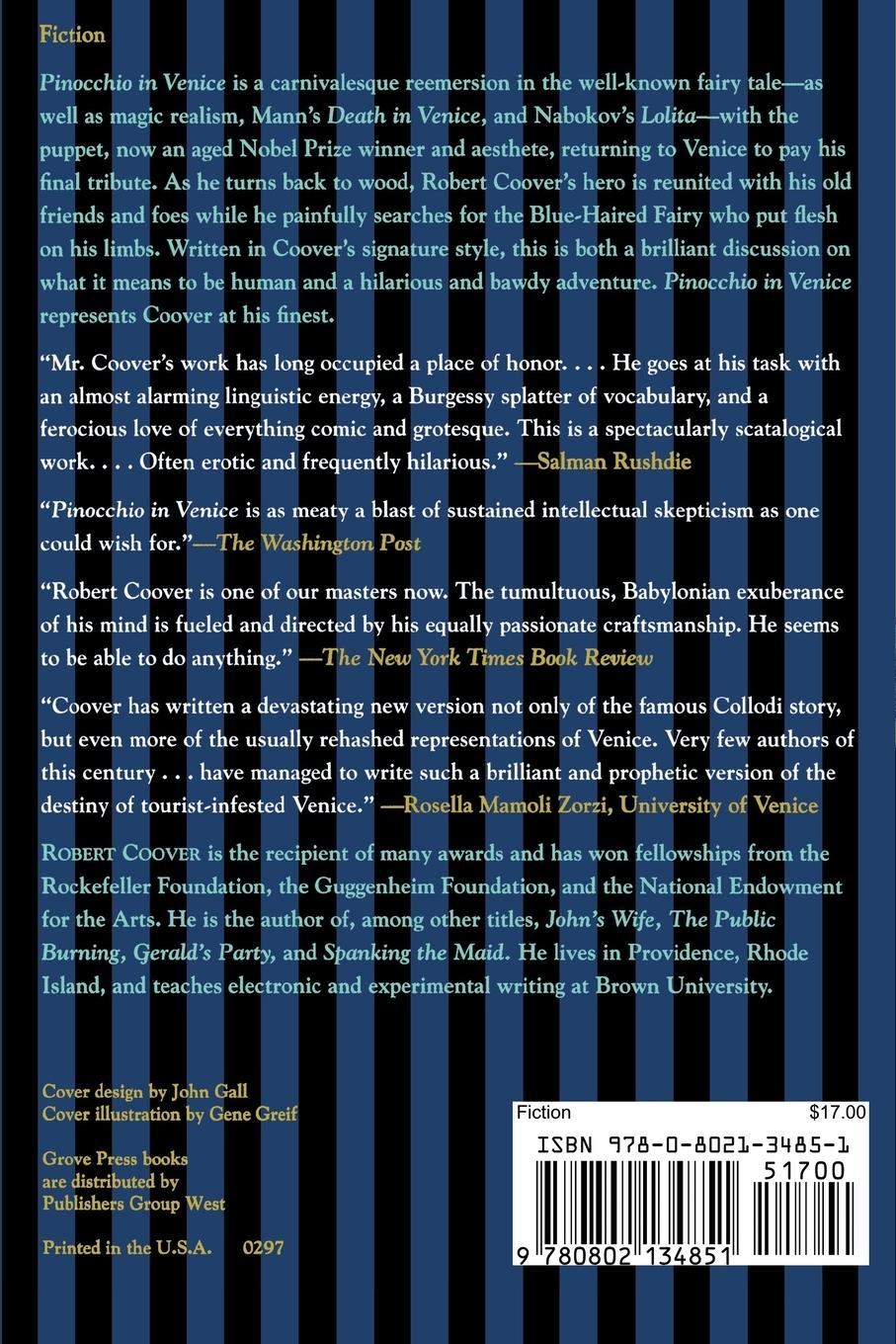 Rückseitencover Pinocchio in Venice