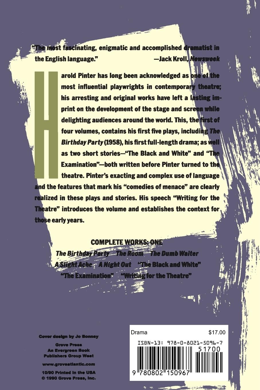 Rückseitencover Complete Works, Volume I