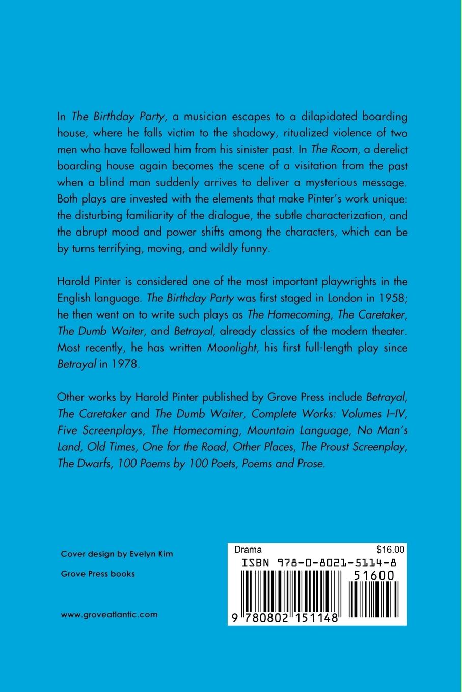 Rückseitencover The Birthday Party and the Room