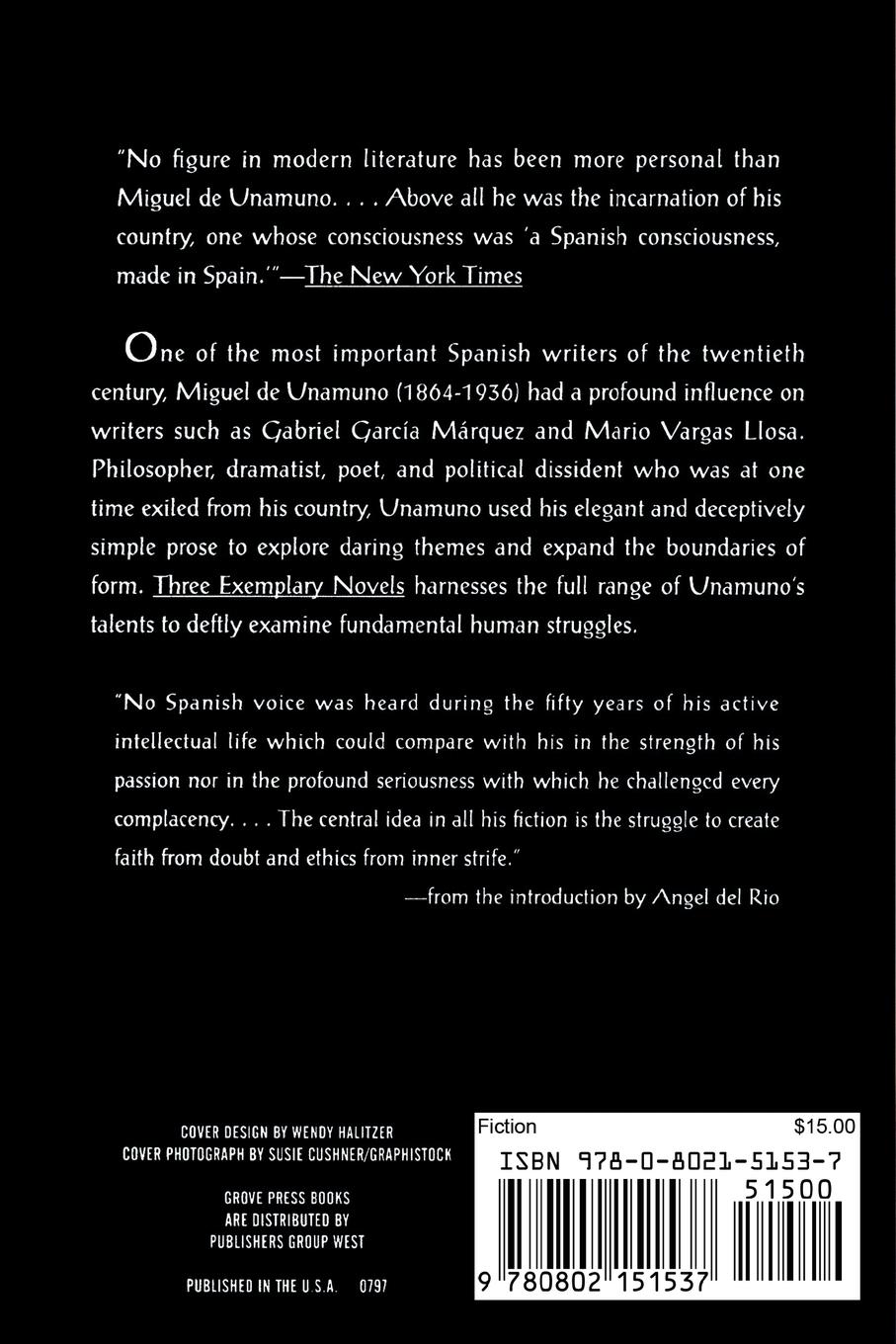 Rückseitencover Three Exemplary Novels