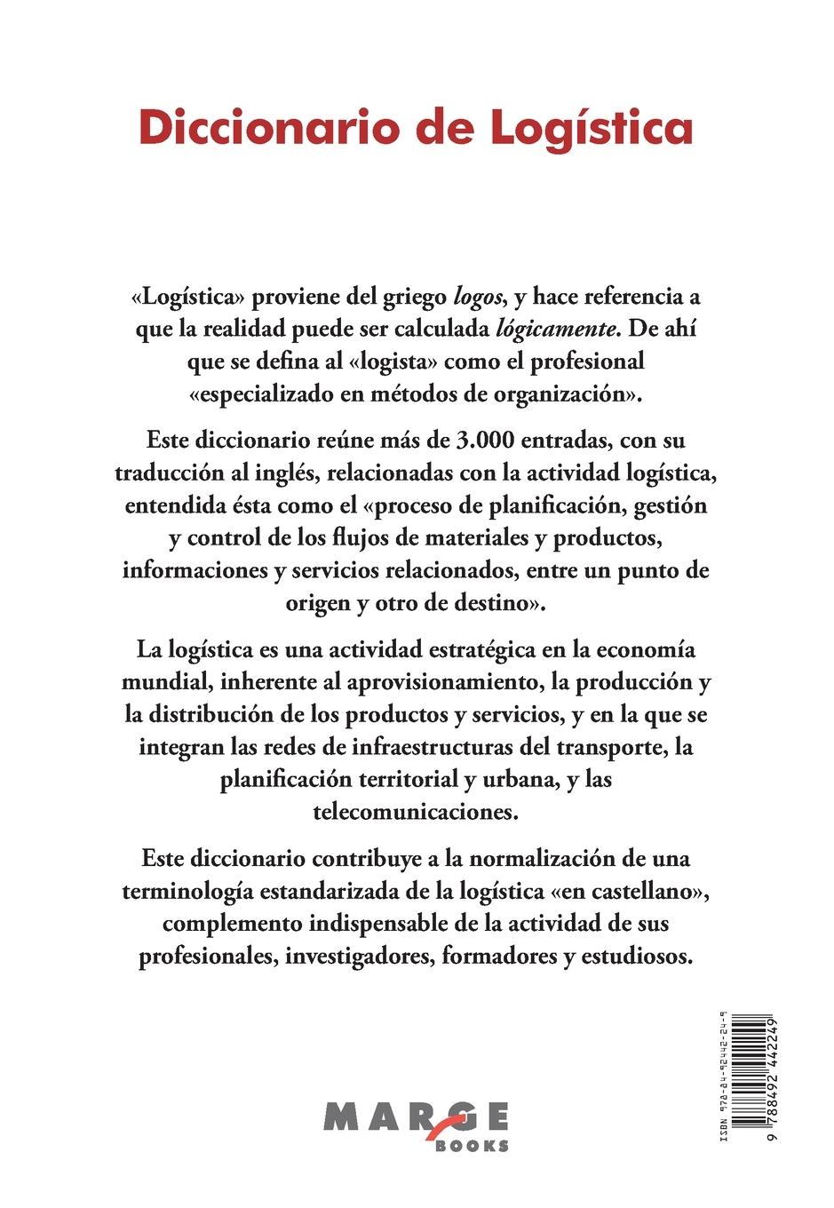 Rückseitencover Diccionario de logística