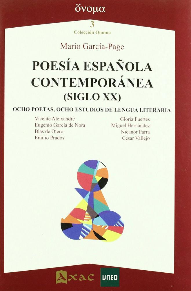 Vorderes Coverbild Poesía española contemporánea (siglo XX) : ocho poetas, ocho estudios de lengua literaria