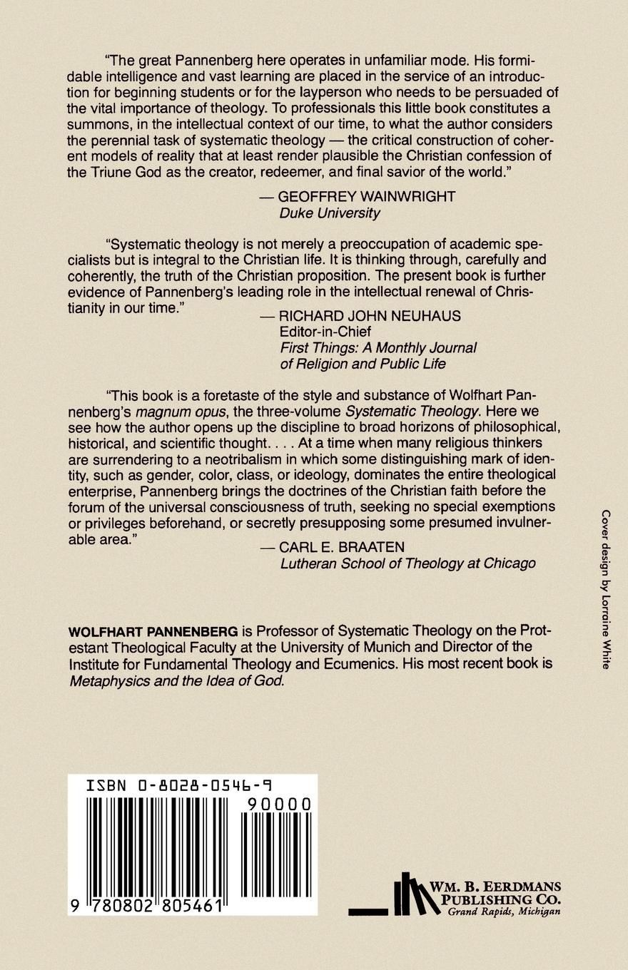 Rückseitencover An Introduction to Systematic Theology