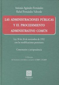 Vorderes Coverbild Las administraciones públicas y el procedimiento administrativo común