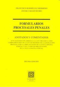 Vorderes Coverbild Formularios procesales penales