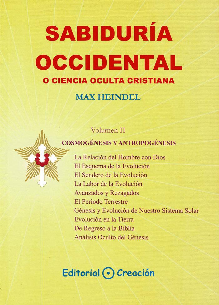 Vorderes Coverbild Sabiduria occidental o ciencia ocualta cristiana. Vol II