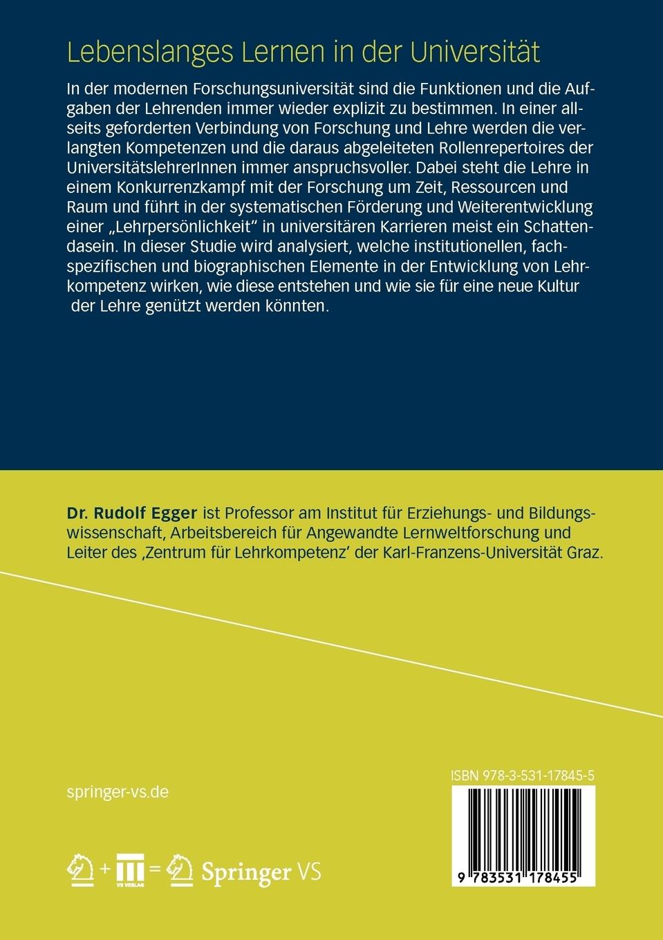 Rückseitencover Lebenslanges Lernen in der Universität