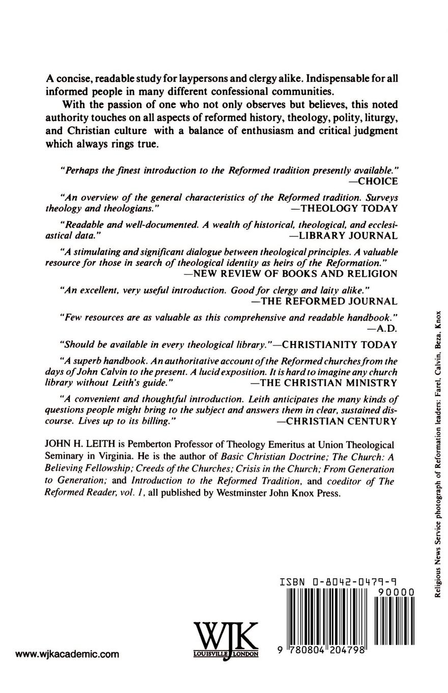 Rückseitencover Introduction to the reformed tradition