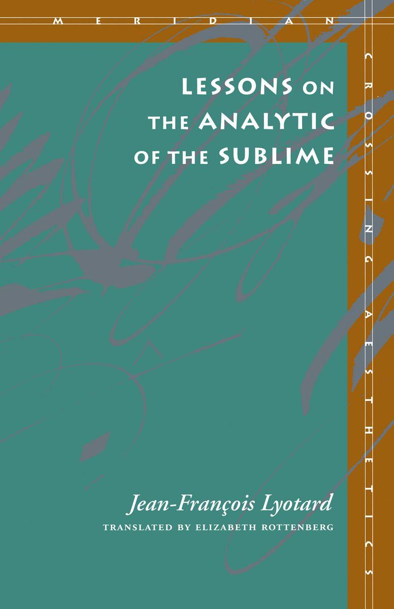 Vorderes Coverbild Lessons on the Analytic of the Sublime