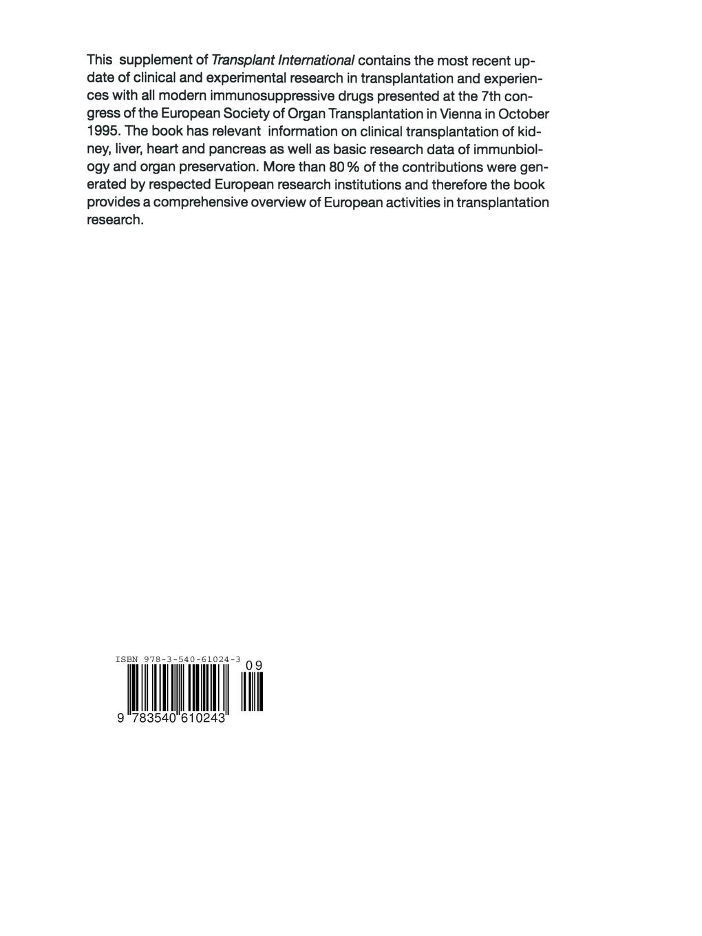 Rückseitencover Transplant International