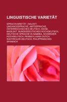 Vorderes Coverbild Linguistische Varietät