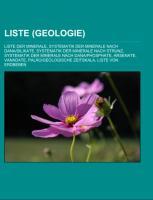 Vorderes Coverbild Liste (Geologie)