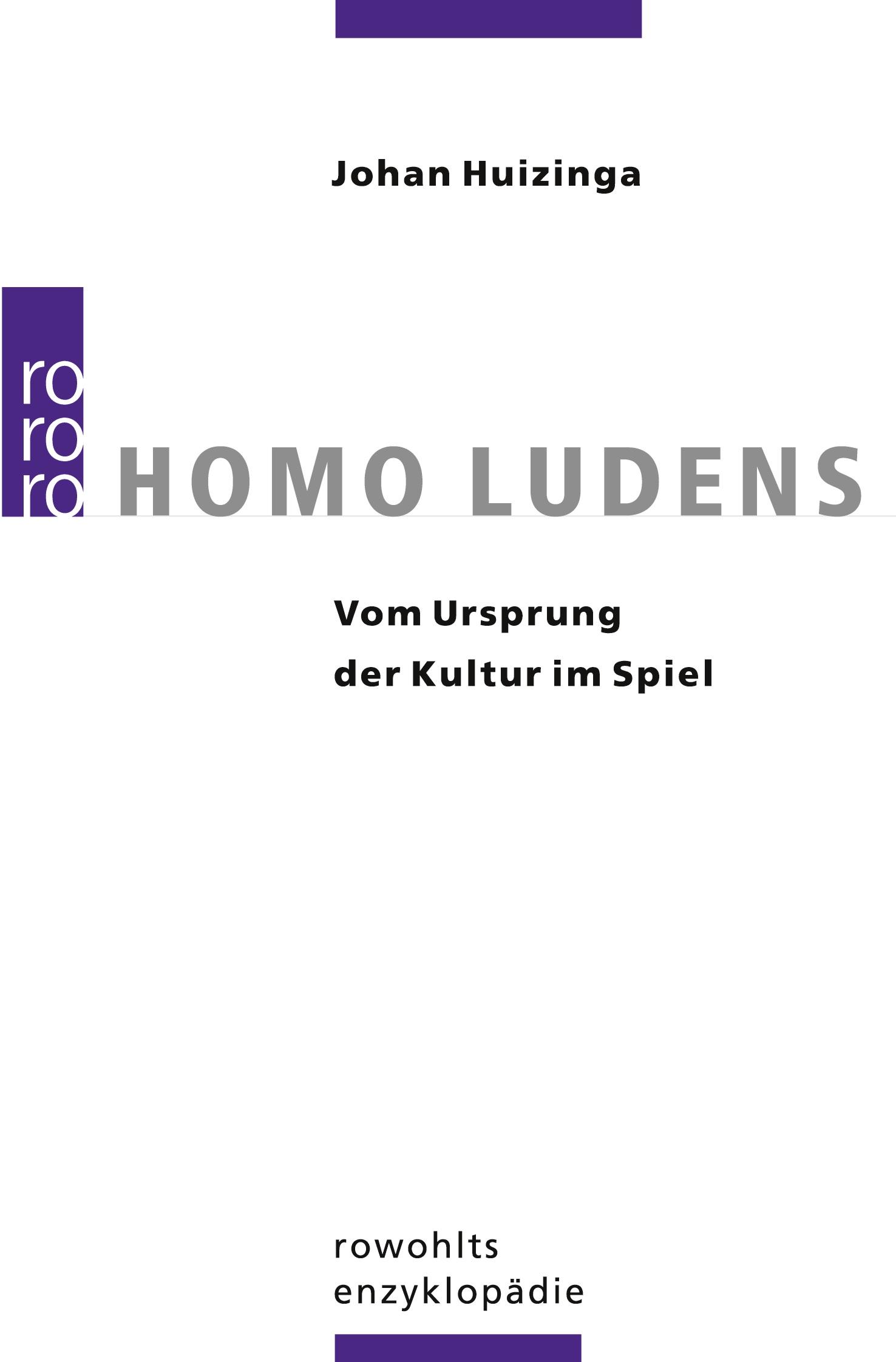 Vorderes Coverbild Homo Ludens