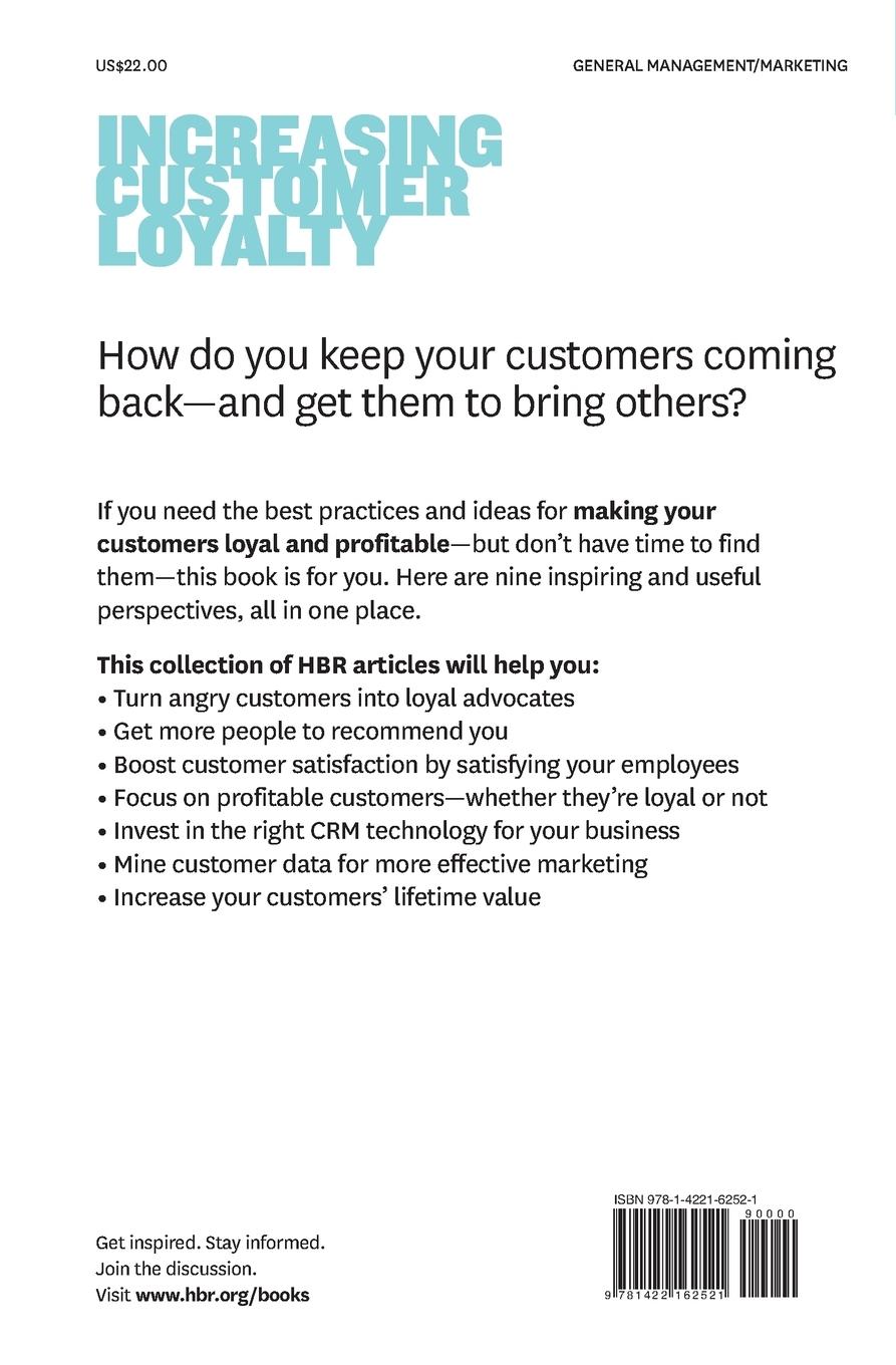 Rückseitencover Harvard Business Review on Increasing Customer Loyalty