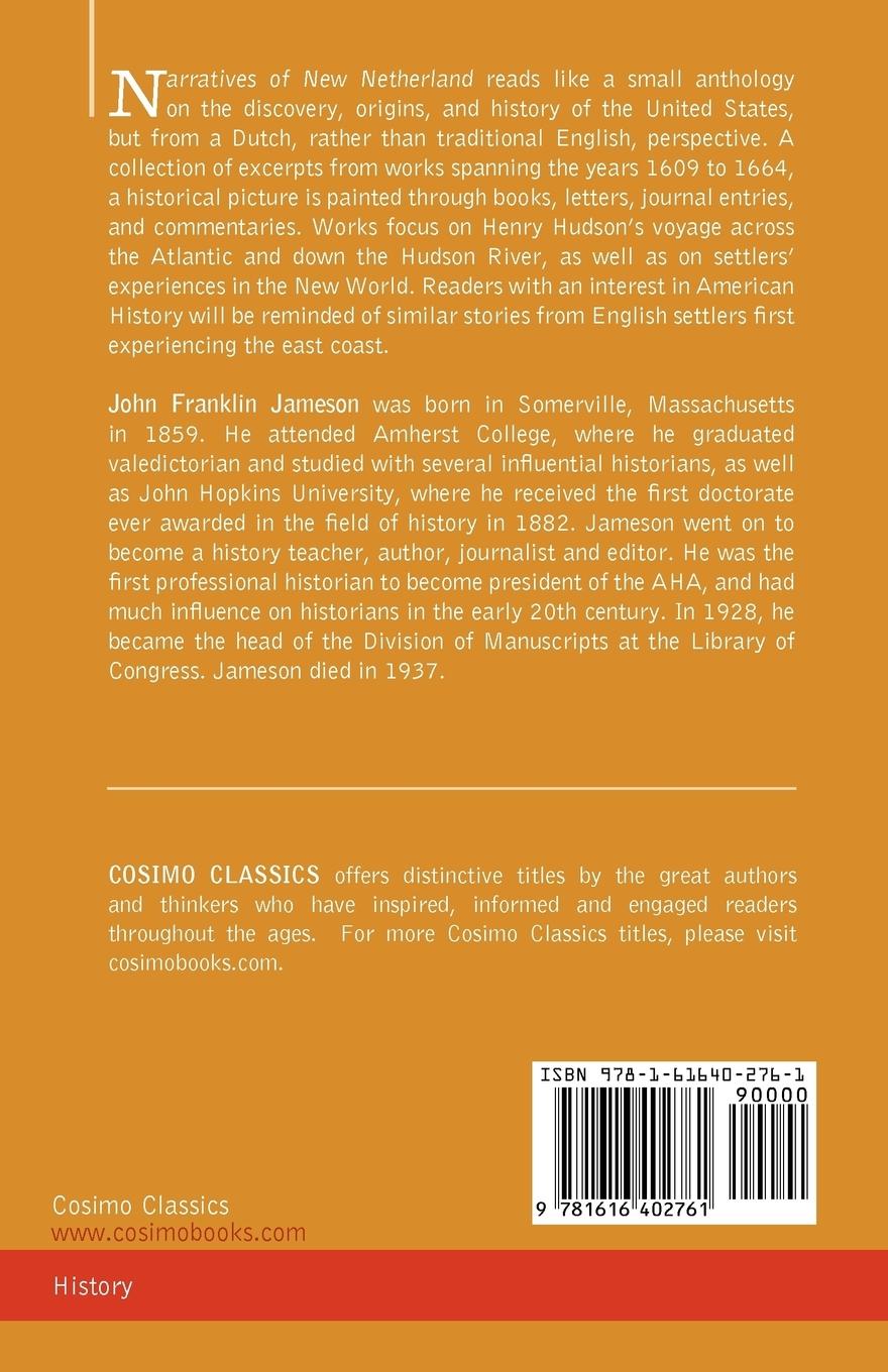 Rückseitencover Narratives of New Netherland