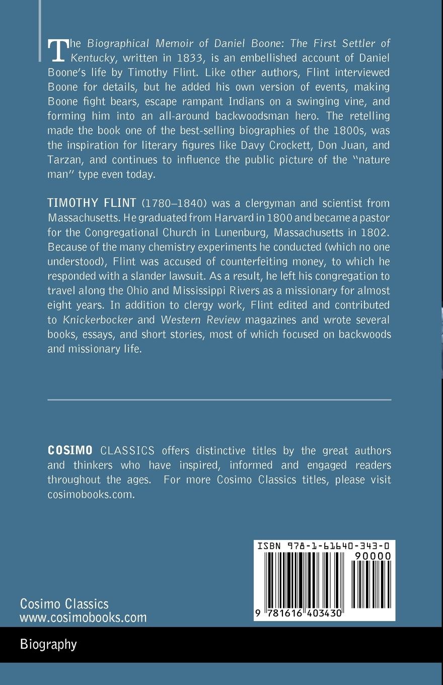 Rückseitencover Biographical Memoir of Daniel Boone
