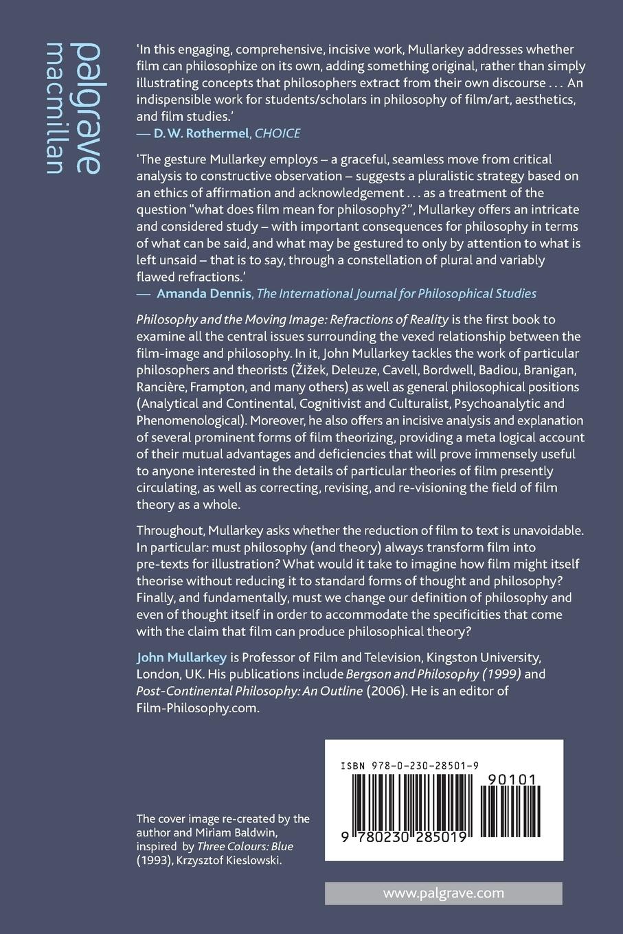 Rückseitencover Refractions of Reality: Philosophy and the Moving Image