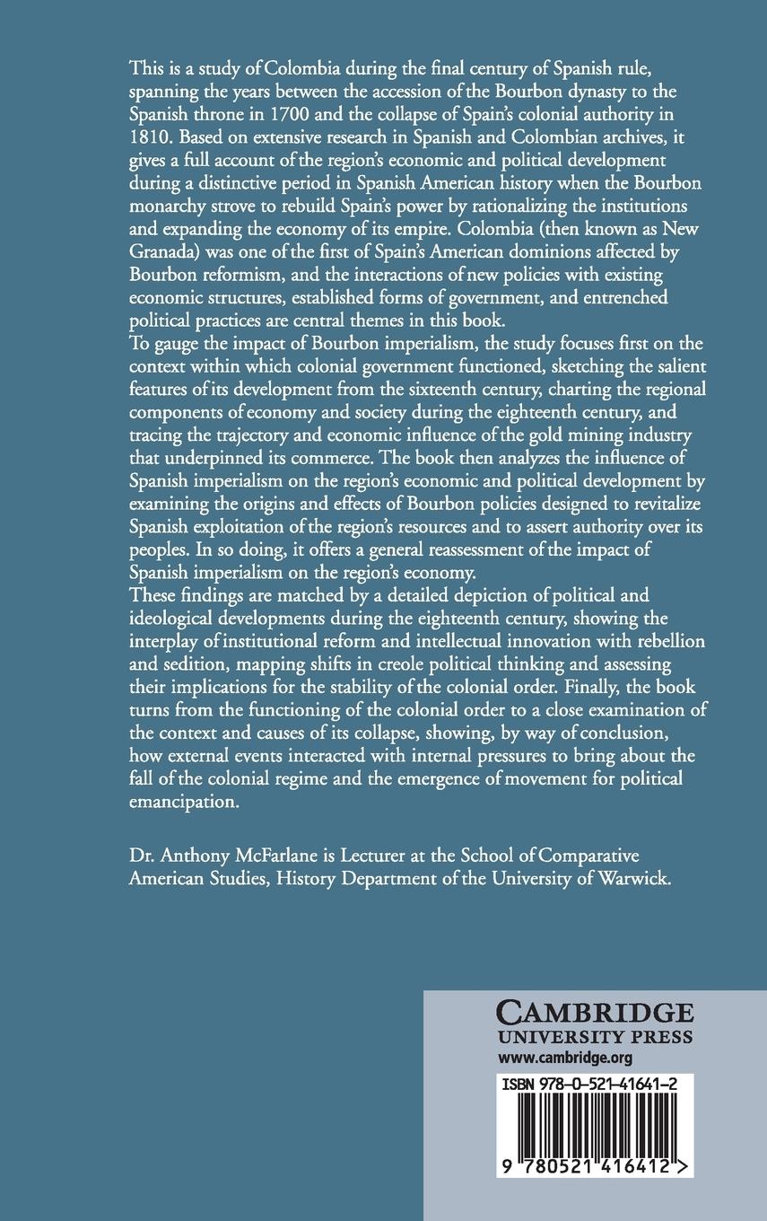 Rückseitencover Colombia before Independence