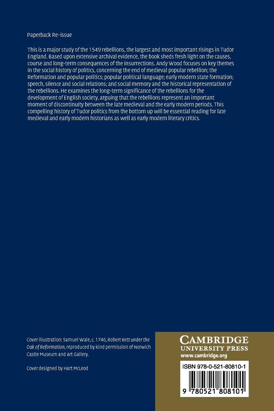 Rückseitencover The 1549 Rebellions and the Making of Early Modern England