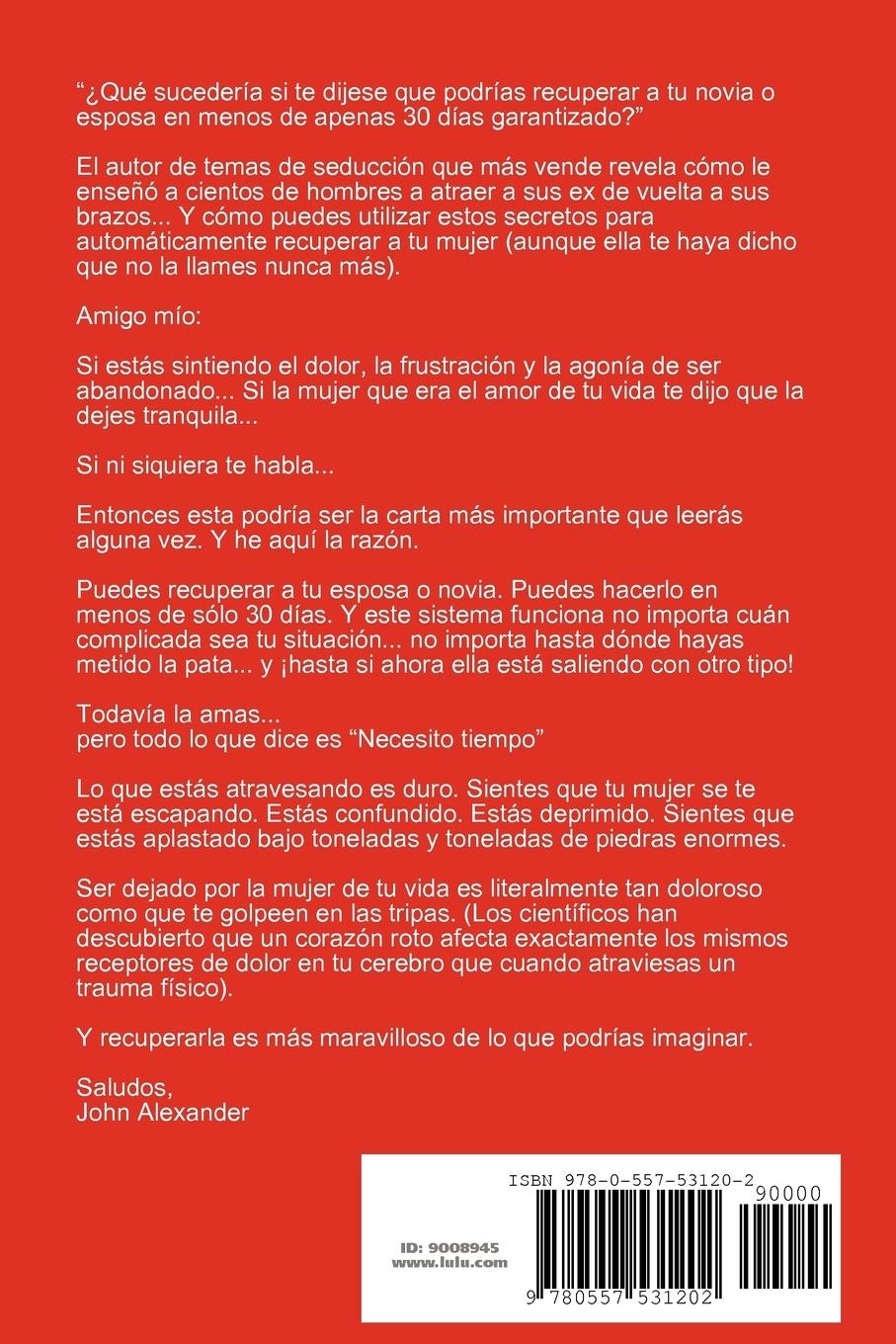 Rückseitencover Cómo Reconquistar a Una Mujer en 30 Días o Menos