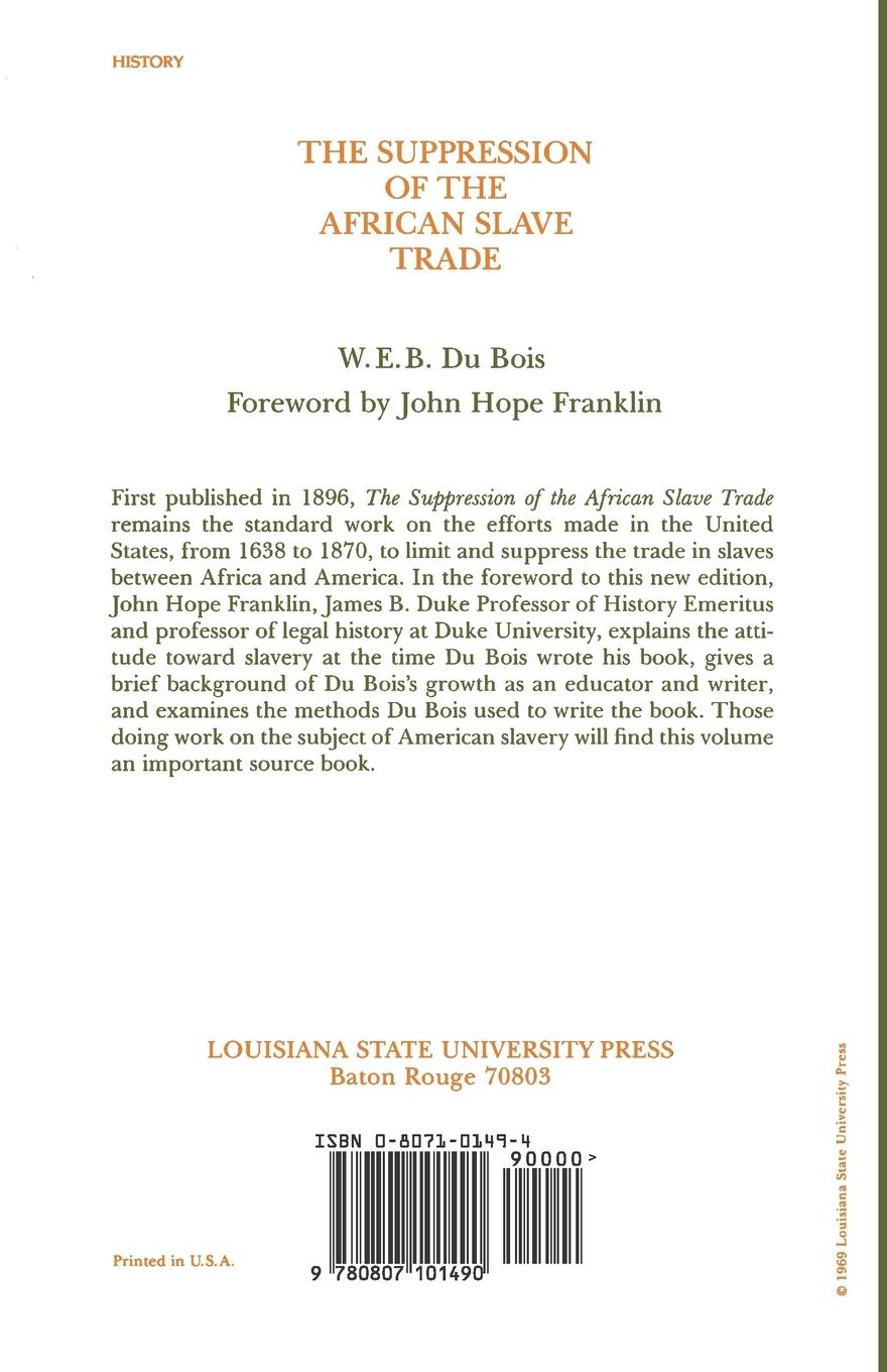 Rückseitencover The Suppression of the African Slave Trade, 1638-1870