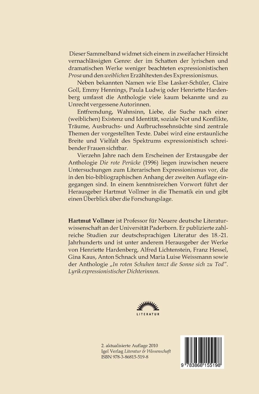 Rückseitencover Die rote Perücke