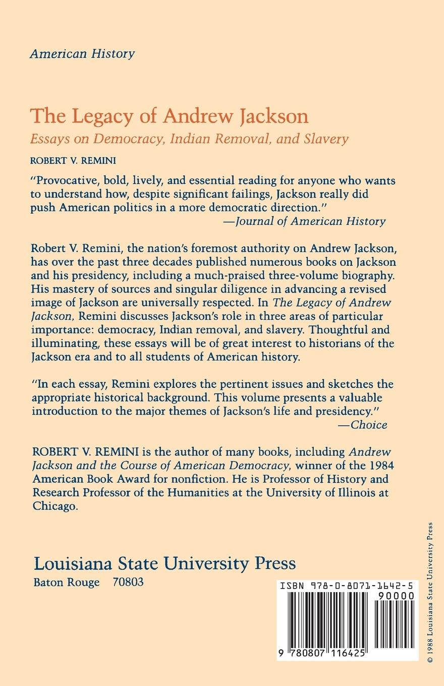 Rückseitencover The Legacy of Andrew Jackson