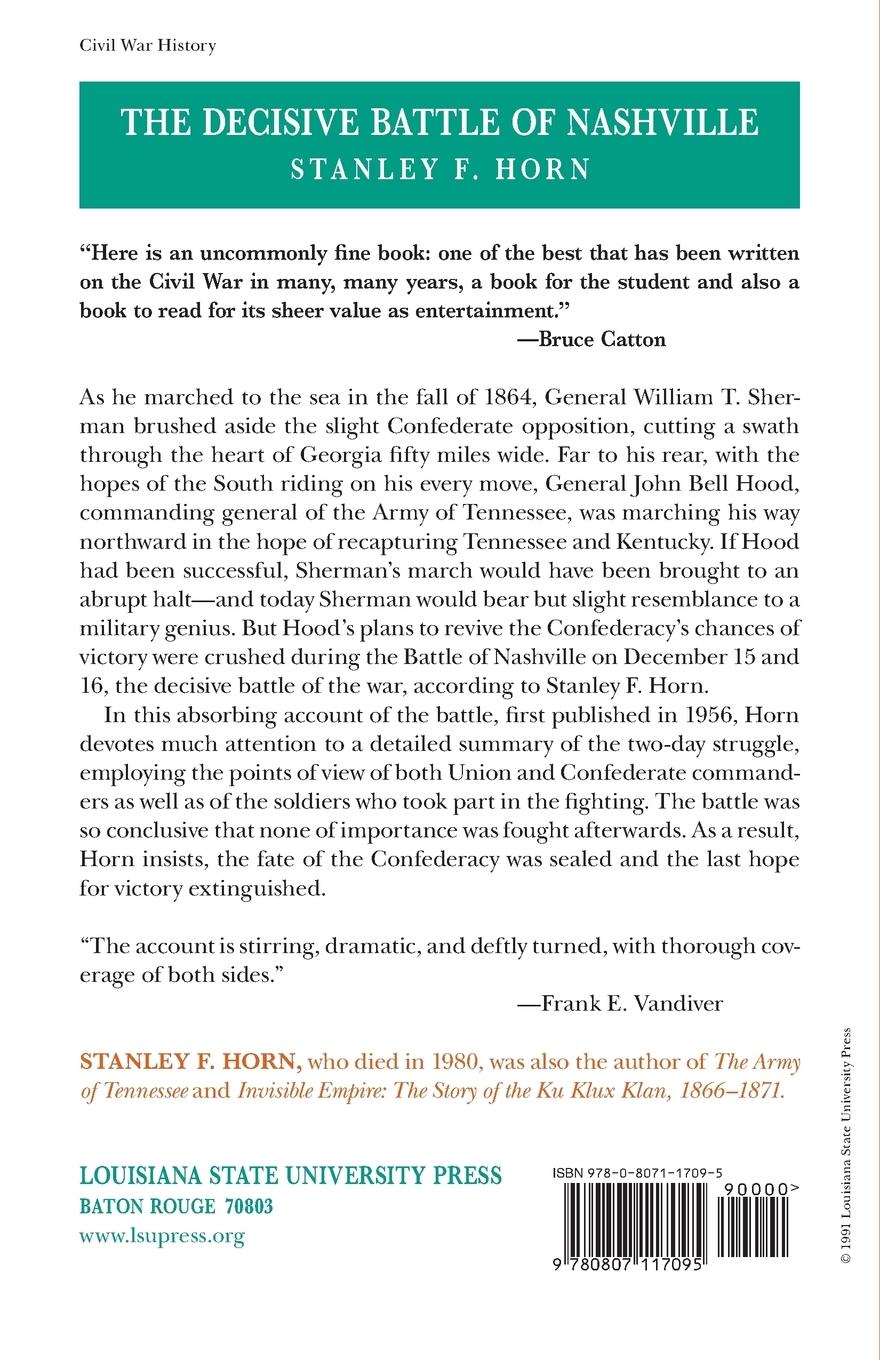 Rückseitencover The Decisive Battle of Nashville