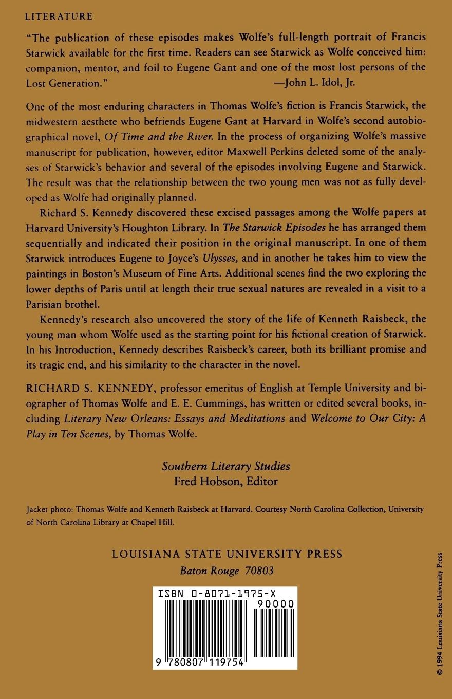 Rückseitencover The Starwick Episodes