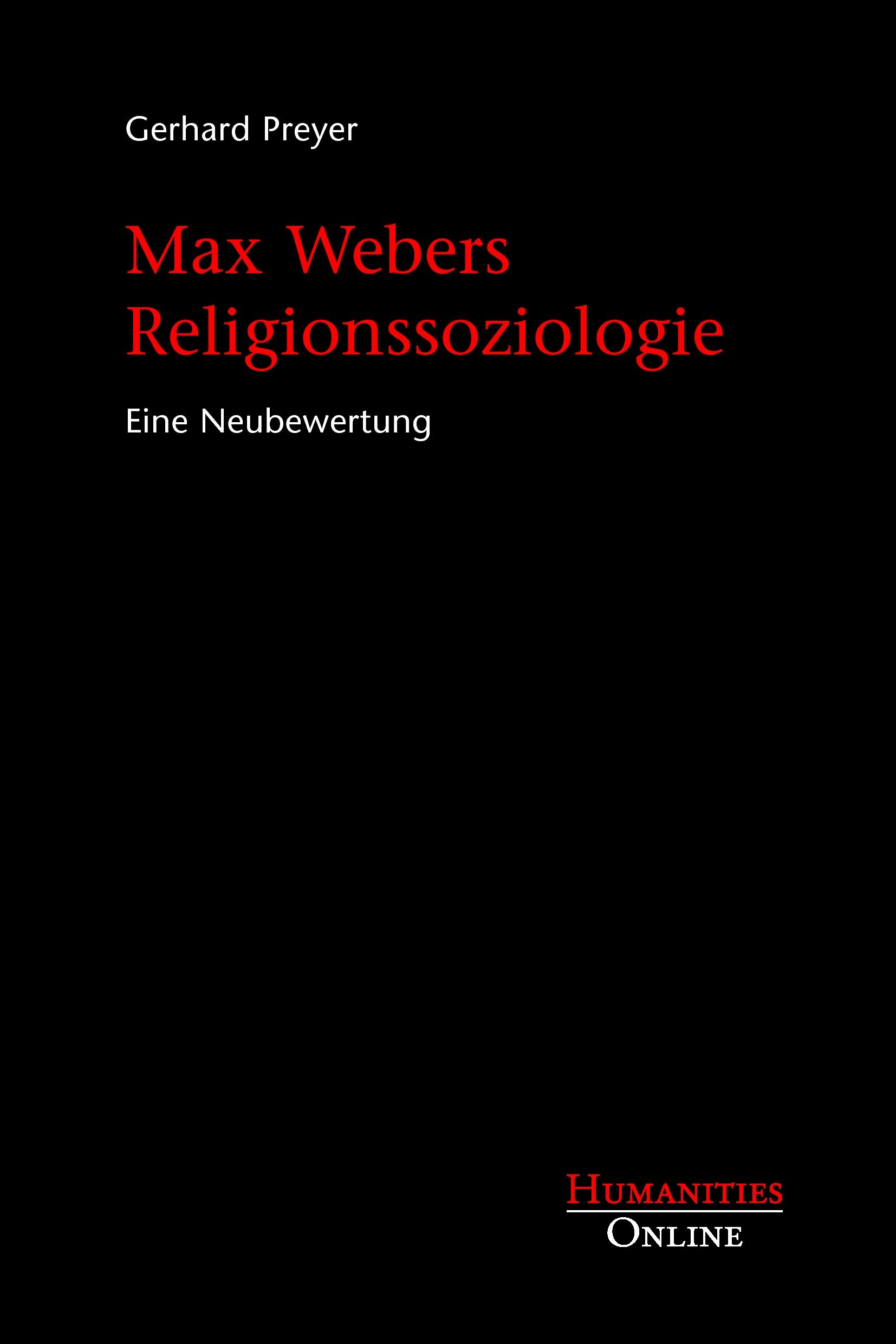 Vorderes Coverbild Max Webers Religionssoziologie