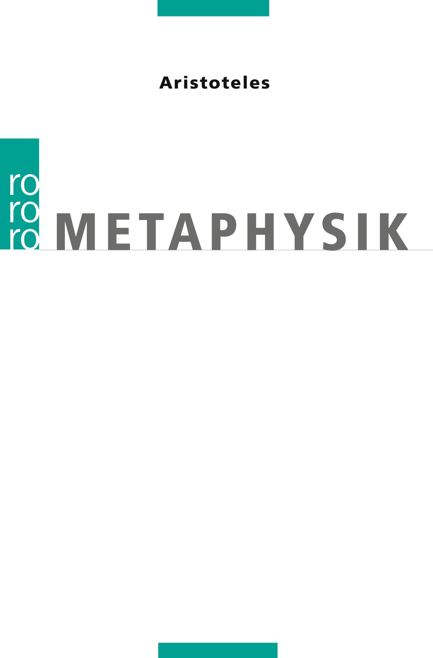 Vorderes Coverbild Metaphysik