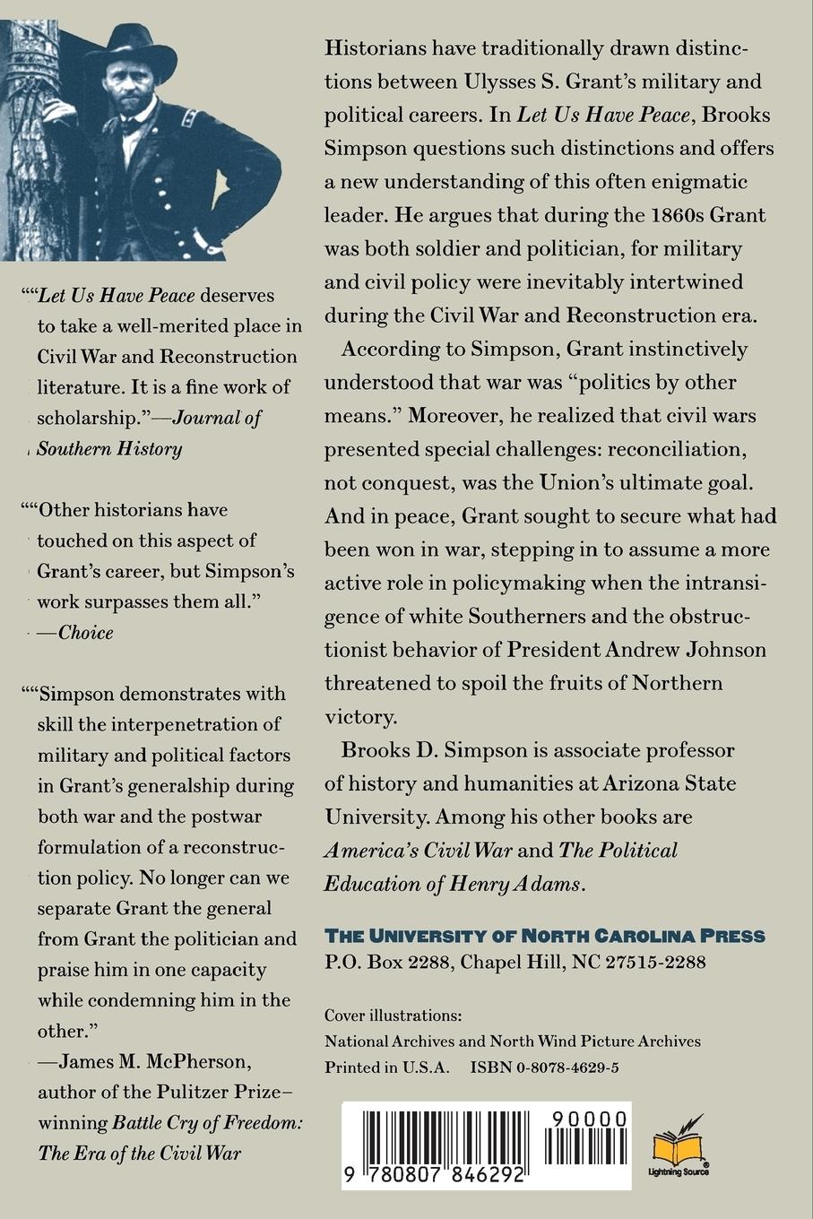 Rückseitencover Let Us Have Peace