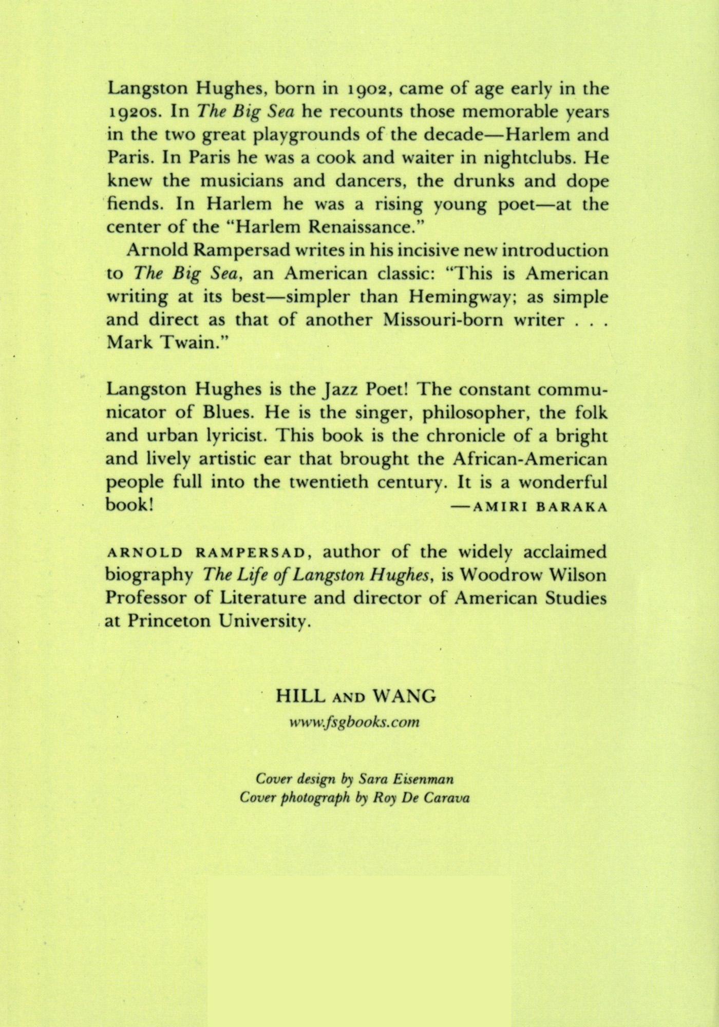 Rückseitencover The Big Sea