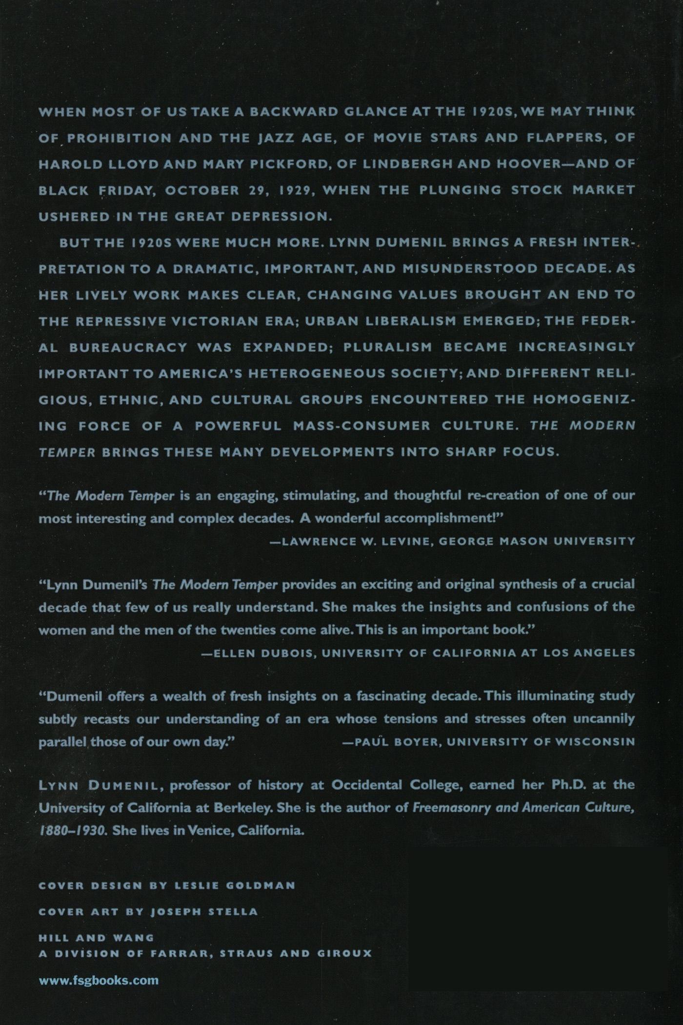 Rückseitencover The Modern Temper