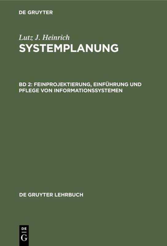 Vorderes Coverbild Feinprojektierung, Einführung und Pflege von Informationssystemen
