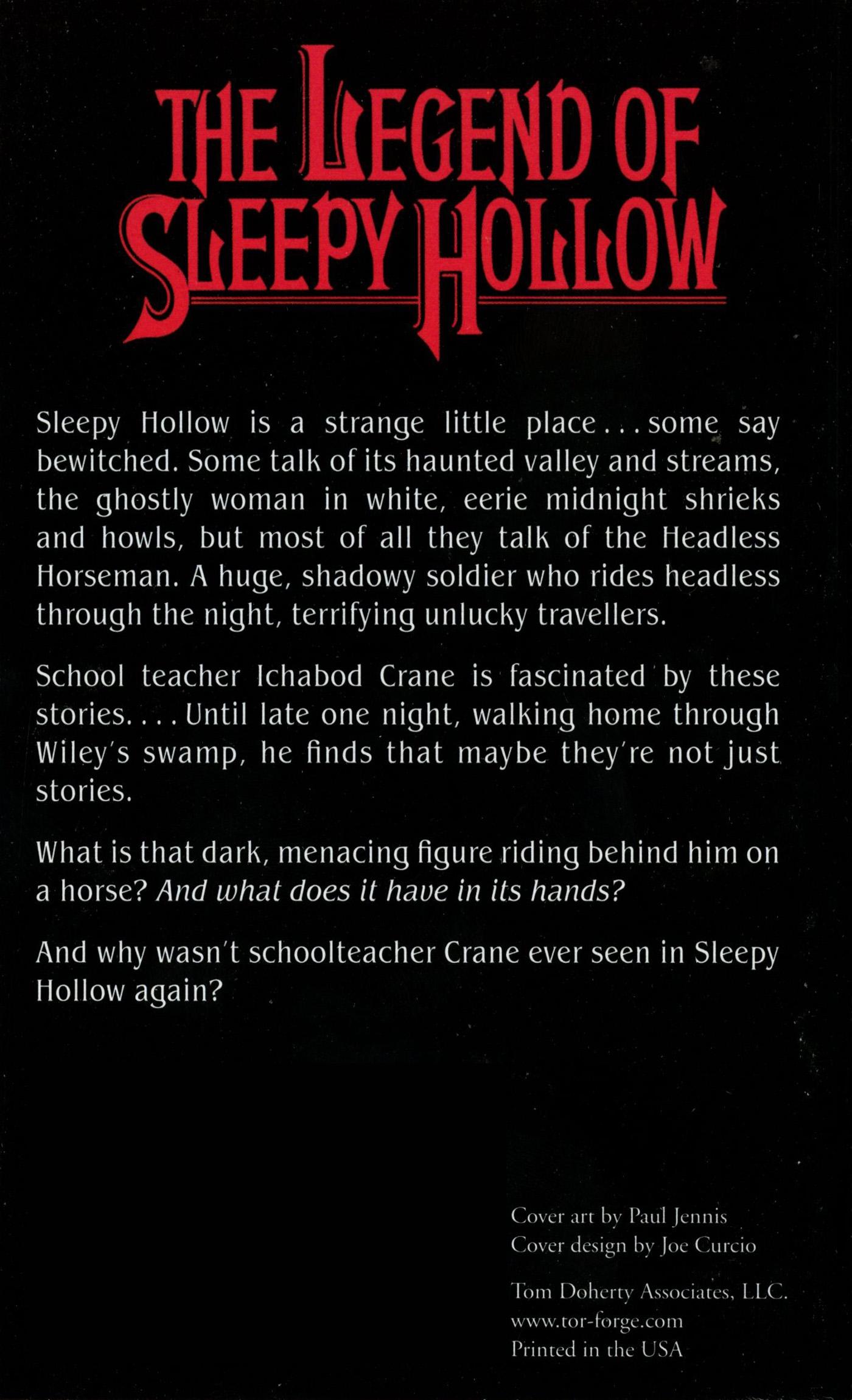 Rückseitencover The Legend of Sleepy Hollow
